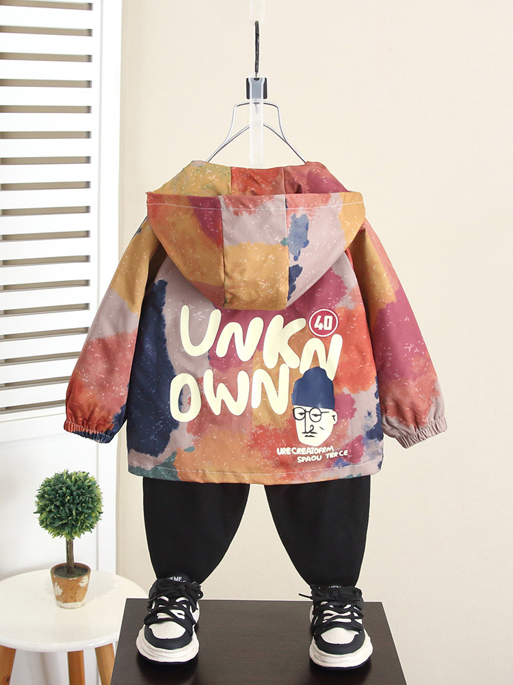 6375 Chaqueta coreana de primavera y otoño para niños 2025 nueva chaqueta de otoño para bebés chaqueta de estilo coreano para niños