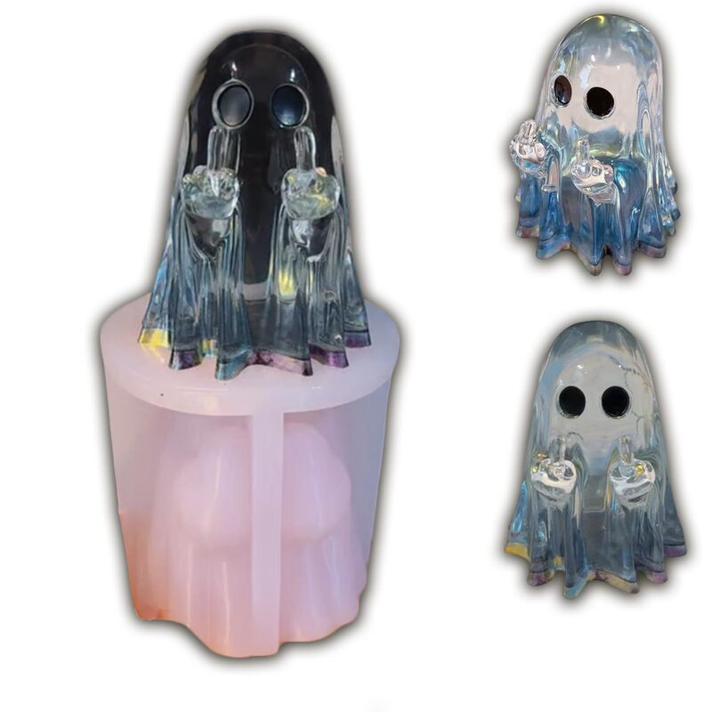 Handmade Middle Finger Ghost Ornament Resin Mold,|undefined