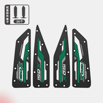 Motorcycle pedals of Zontes 150X Motorcycle-Specific - green-foot-pad