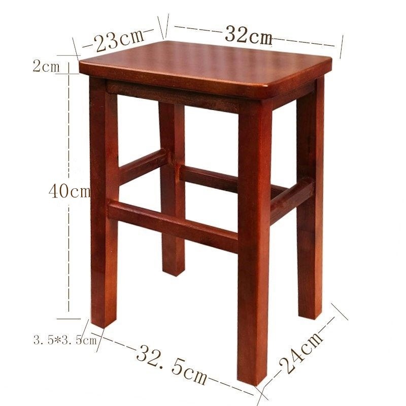 Fábrica directa taburetes cuadrados de madera sólida, taburetes caseros pequeños para adultos, taburetes bajos para niños, taburetes de cambio de zapatos, taburetes cuadrados de madera, taburetes de comedor image 15
