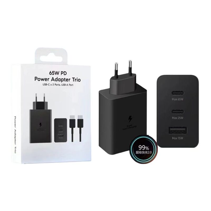 Suitable for Samsung 65W Charger, European Standard Charging Head, USB American Standard Fast Charging Head, Mobile Phone Super Flash Charging, Original Wholesale Suitable for Samsung 65W Charger, European Standard Charging Head, USB American Standard Fast Charging Head, Mobile Phone Super Flash Charging, Original Wholesale