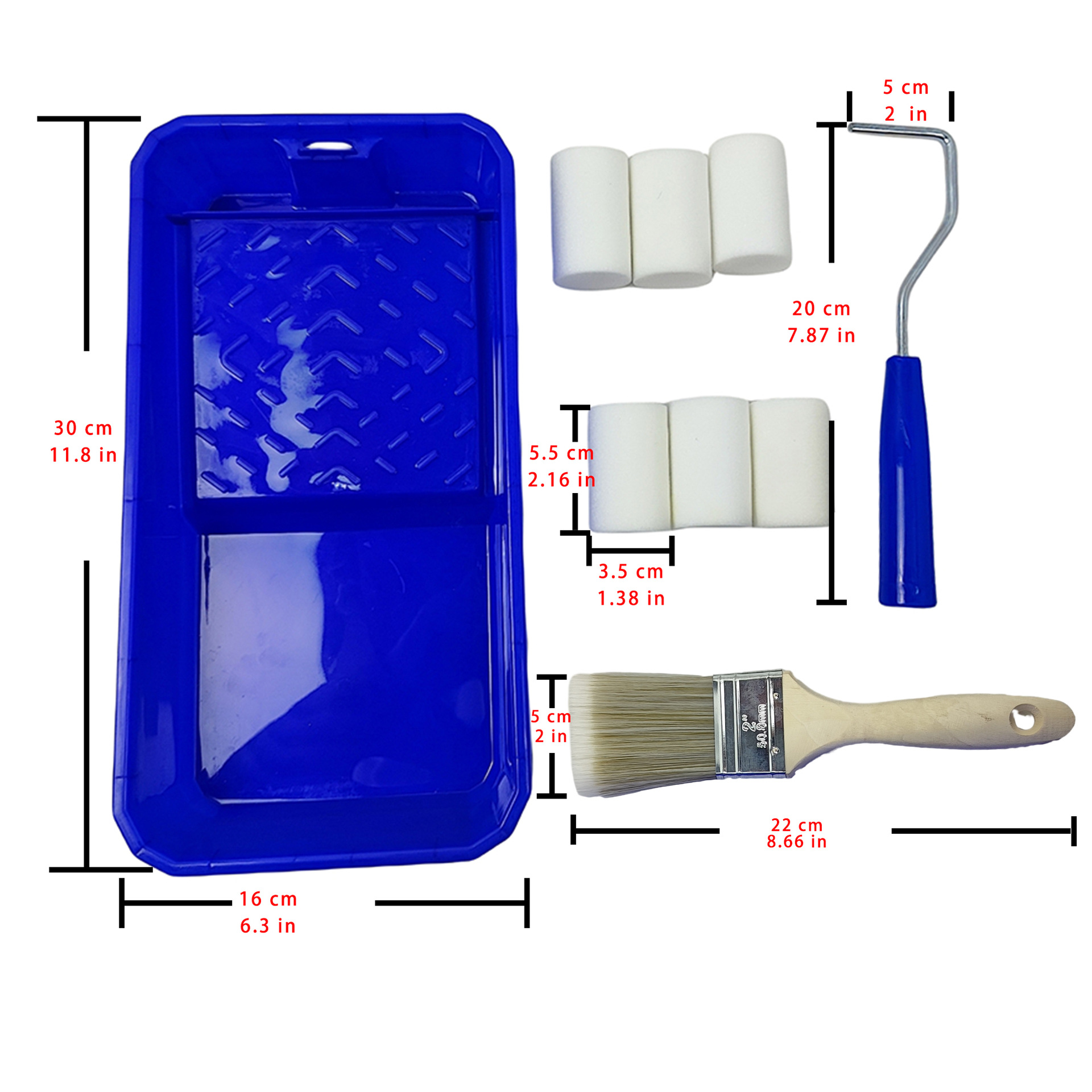 Transfronterizo herramienta de mano rodillo cepillo de esponja rodillo cepillo traje de rodillo de pintura kit Termocontraíble rodillo traje