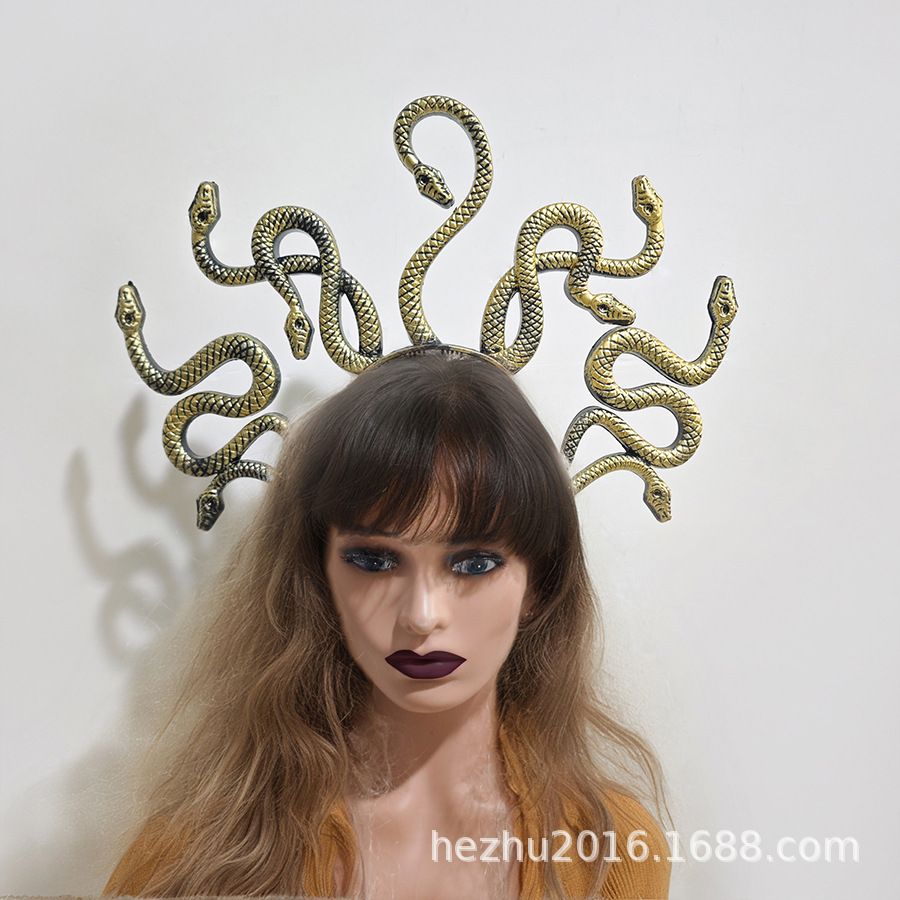 Diadema de Medusa con Serpientes de Plástico, Decorativo, para Halloween y Fiesta de Disfraces image 3