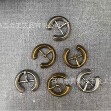 青灿五金新款线条绳子金字塔花纹开口圆形日字针扣鞋扣皮带扣勃肯