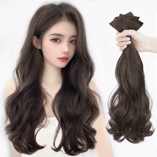 画蔻假发女一片式三片装长卷发大波浪接发片贴片热卖网红厂家批发