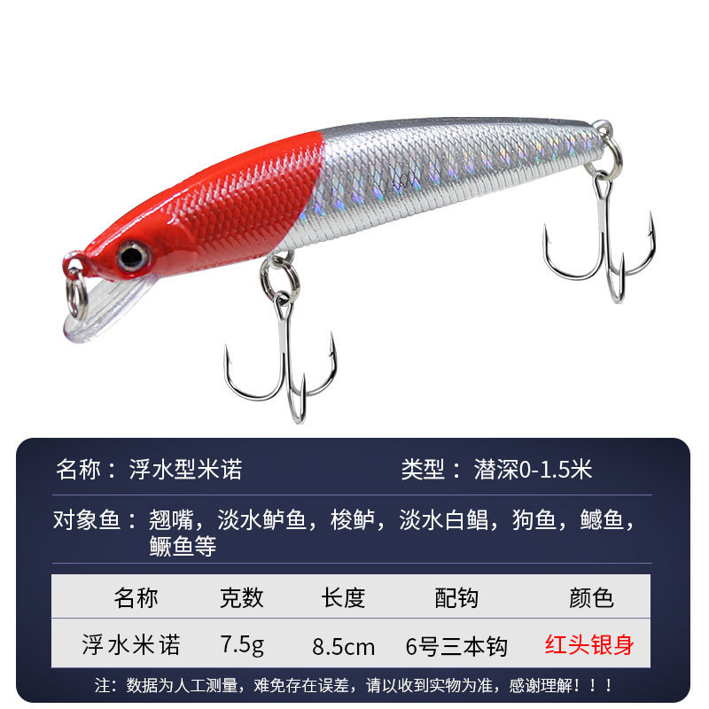 8,5 cm 7,5g de cebo Minoluya cebo falso biónico de calamar cebo artificial de cebo duro artes de pesca comercio electrónico transfronterizo