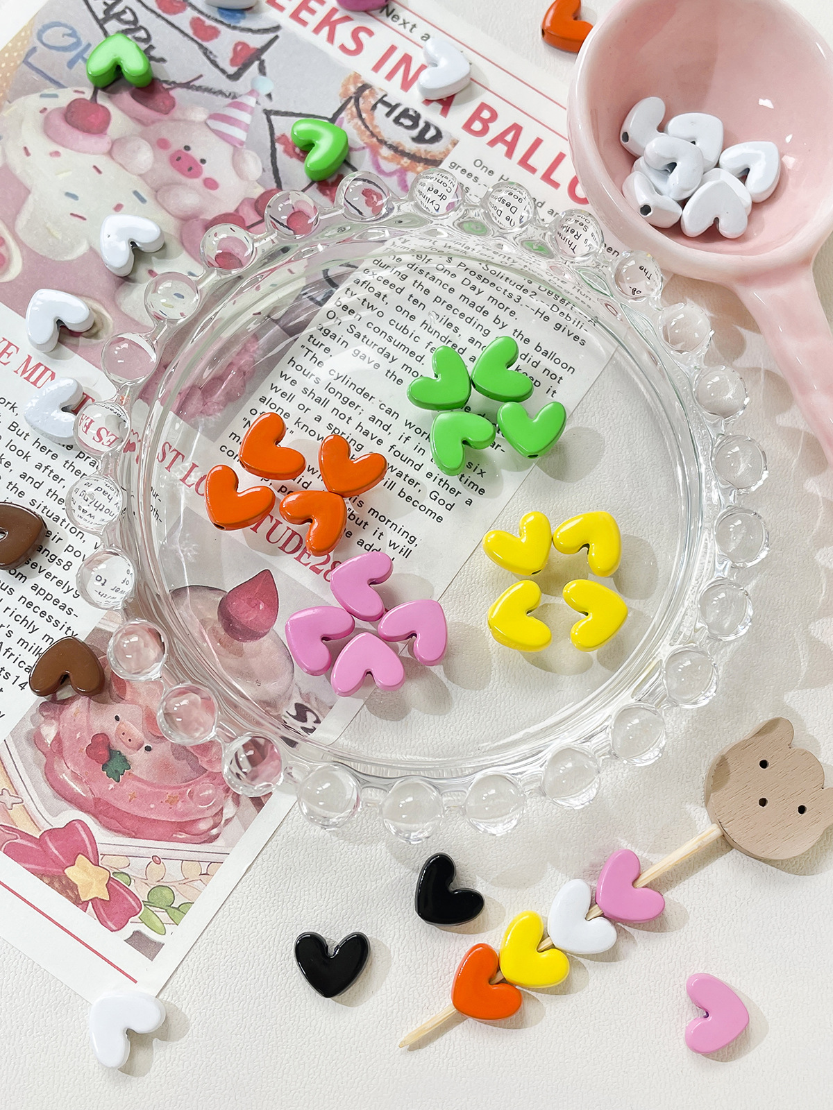 2g Weight Beads Jewelry Making Type 10 * 8mm Jewelry Making Size DIY Jewelry Accessories Classification Hole 1~1.9mm Hole Size 1 Piece Quantity Zinc alloy Material Heart Shape Pattern Stoving Varnish Design Cute Style 1 Piece 10 * 8mm Hole 1~1.9mm Zinc Alloy Heart Shape DIY Jewelry Accessories Beads 无