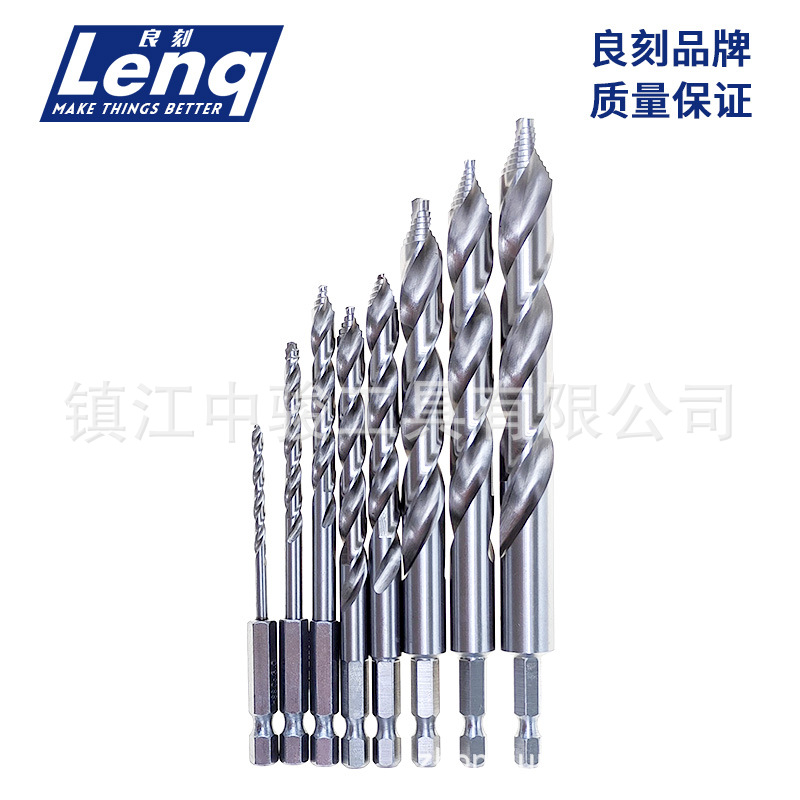 Liangke grade-M35 industrial cobalto que contiene mango hexagonal de acero inoxidable taladro giratorio de acero inoxidable taladro de metal de madera