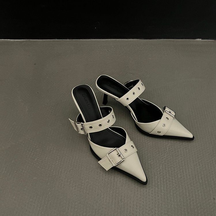 Fashionable and Versatile High-Heeled Slippers for Women, Suitable for Outdoor Wear, 2025 Summer High Heels, Pointed Toe, Stiletto Heel, Slimming Effect, Cool Slippers Fashionable and Versatile High-Heeled Slippers for Women, Suitable for Outdoor Wear, 2025 Summer High Heels, Pointed Toe, Stiletto Heel, Slimming Effect, Cool Slippers
