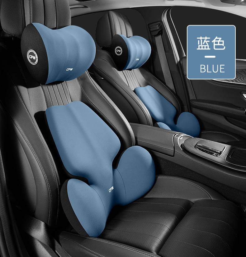 Car Electric Massage Heated Lumbar Support for Long Sitting in the Car, Lumbar Support Cushion, Car Neck Pillow, Car Headrest Cushion