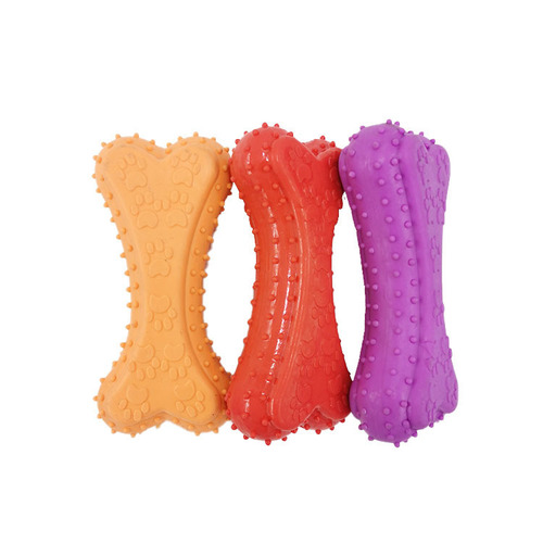 Cross-border pet training toys TPR whistle footprint biscuits dog chewing and molar decompression teeth cleaning dog toys supplies
