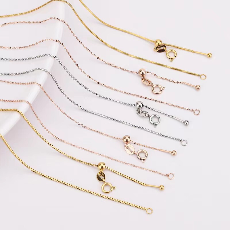 Casual Universal Chain Beaded Women's NecKlace Titanium Steel Adjustable Needle-plated 18K Gold Color-preserving Clavicle Chain NecKlace Accessories Casual Universal Chain Beaded Women's NecKlace Titanium Steel Adjustable Needle-plated 18K Gold Color-preserving Clavicle Chain NecKlace Accessories
