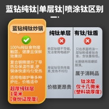 纯钛炒锅无涂层不粘锅电磁炉燃气家用炒菜锅非铁锅不锈钢麦饭石锅