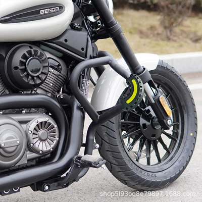 Suitable for Benda Jinjiela Motorcycle bumper - matte-black-carbon-steel-bumper-1-pair-of-u-shaped-reflective-blocks