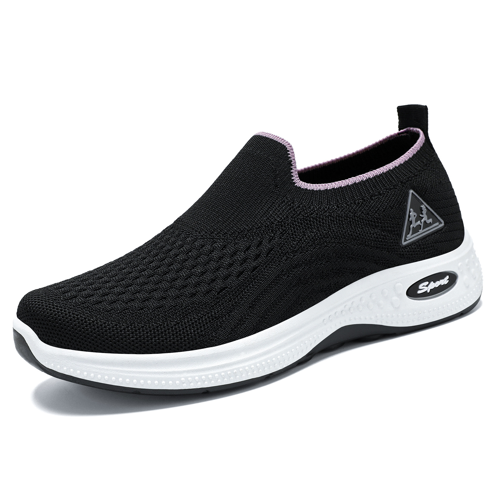 Zapatos de verano para mujer nuevo estilo transfronterizo de suela blanda sin pies cansados, zapatos casuales poco profundos y transpirables, zapatos de madre de un pie