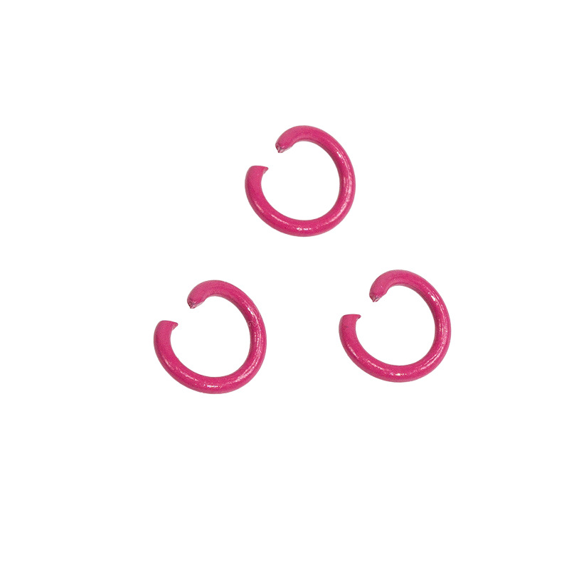 Pintura de color abierto anillo de conexión de hierro pulsera collar material hecho a mano DIY accesorios de la joyería