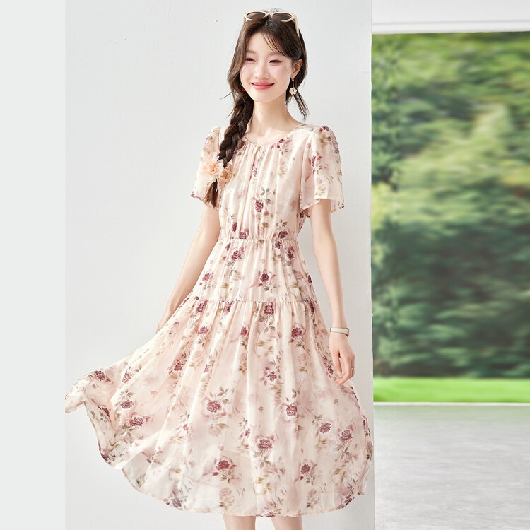 Zhejiang Fashion Slim-Fit Women's Summer Dress in Blush Pink Satin Silk, Unique Street Style, Form-Fitting Design, Direct from the Source Zhejiang Fashion Slim-Fit Women's Summer Dress in Blush Pink Satin Silk, Unique Street Style, Form-Fitting Design, Direct from the Source