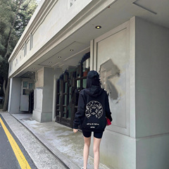 毒家版本现货高品质CH家新款梵文连帽帽衫卫衣OS宽松版型男女同款