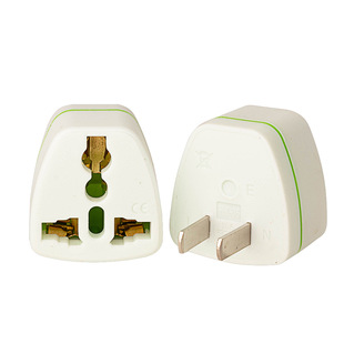 Cross-border commodity pure copper US standard adapter US gauge 2 flat to 3 hole power plug power adapter CE certification