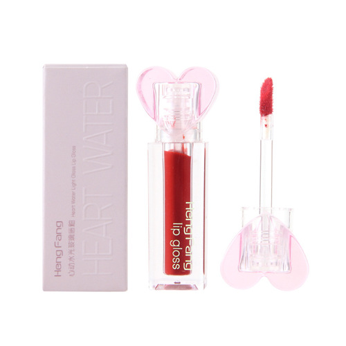 Hengfang Bingtou Love Mirror Lip Glaze Lip Gloss, moisturizing, translucent, long-lasting color, non-stick cup pouty lip student