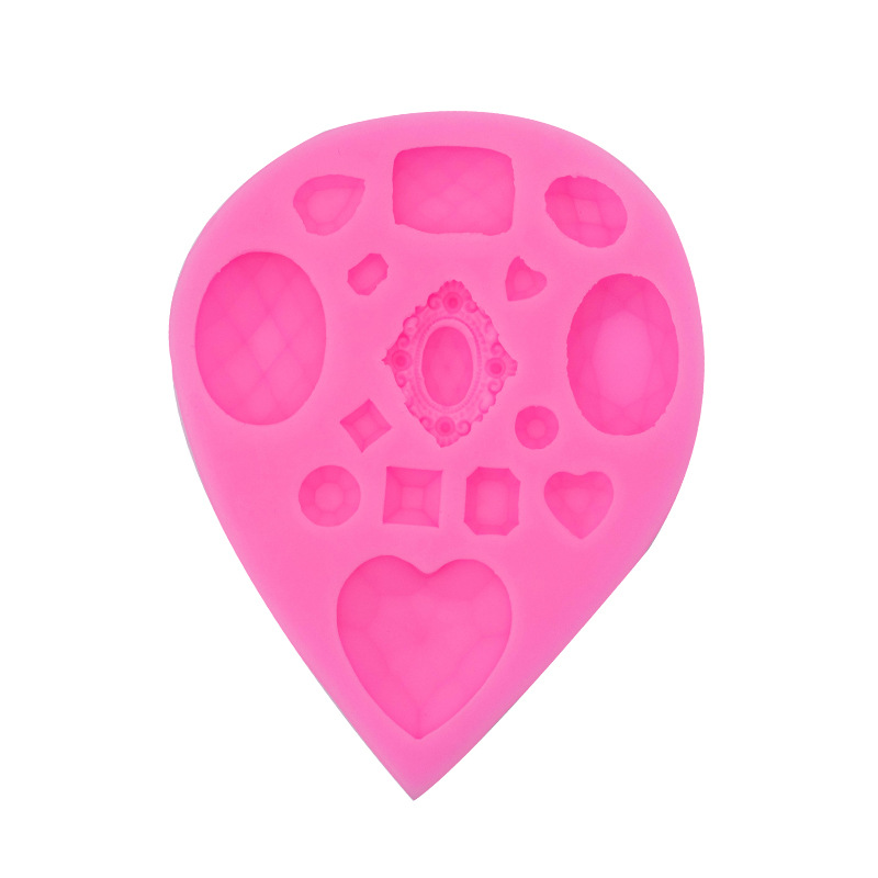 Joyería diamante molde de silicona epoxi arcilla cerámica suave molde de silicona teléfono móvil Shell collar Decoración