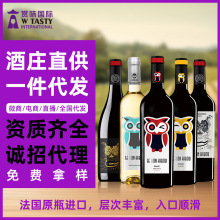 喜鹰品牌系列法国原瓶进口红酒半甜半干葡萄酒长相思干白