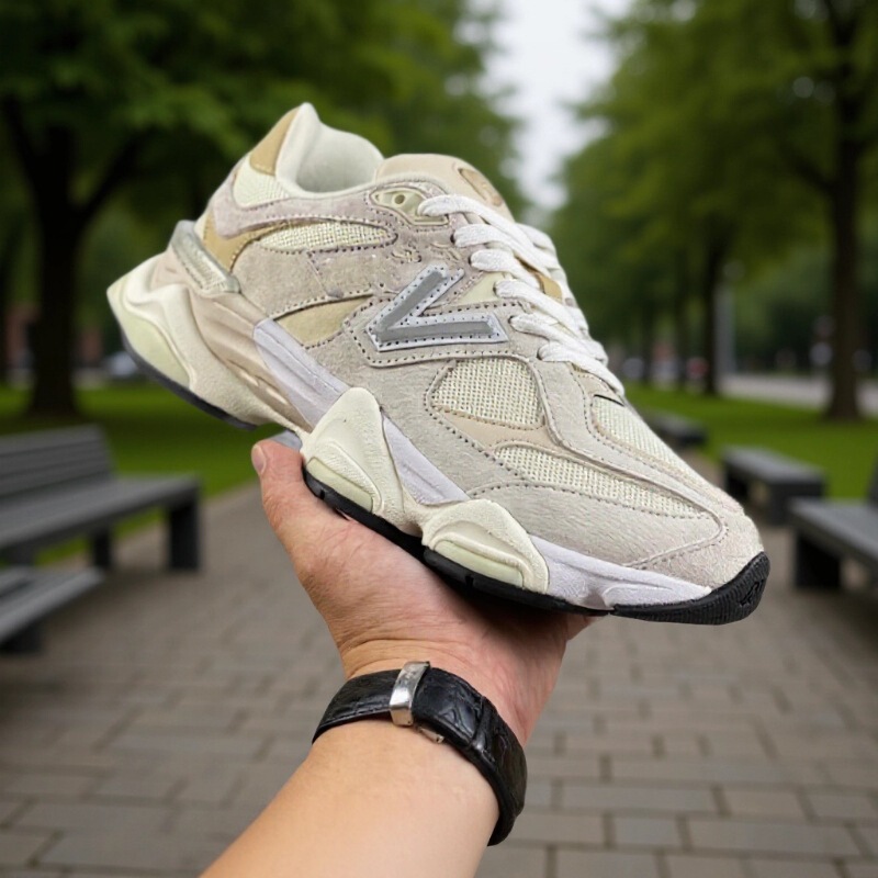 Putian Shoes Nb9060 Leather Mesh Suede Dad Shoes Non-Slip Wear-Resistant Men's and Women's Sports Running Shoes Breathable