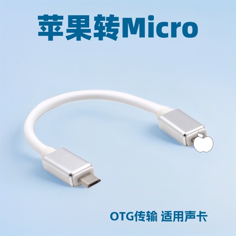 Suitable for Apple IPAD iPhone Lightning to micro otg decoder DAC earpiece cable