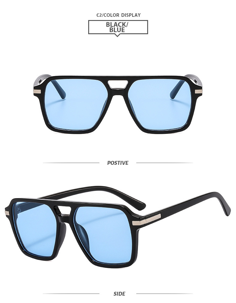 Elegant Basic Geometric Ac Square Full Frame Men's Sunglasses display picture 2