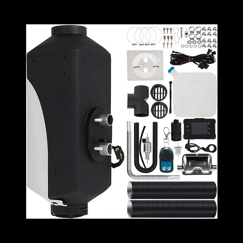 黑色液晶柴油空气加热器燃料12v 5kw 2kw柴油船加热器，用于带遥