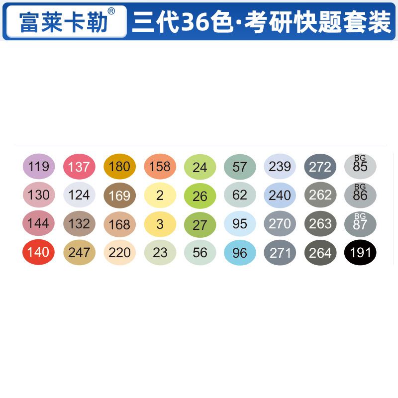 Xiupu Fule Kaler tres generaciones de rotuladores de cabeza suave alcohol aceite arte suave prueba de arte especial pluma importada