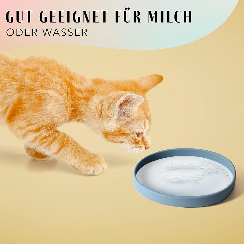 Amazon alimentador de agua caliente Pet Bowl beber perro portátil tazón gato tazón comer anti-desbordamiento placa Silicona Pet Bowl