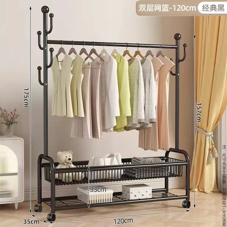 탄소강 - 120가지 스타일의 더블 레이어 블랙 스토리지 랙 + 스토리지 프레임 + 신발장