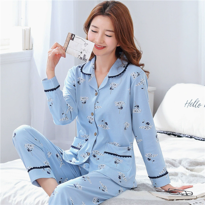 Пижамный набор Hello Kitty на осень (Hello Kitty) милый японский стиль, хлопок с длинным рукавом, размеры M–XXL