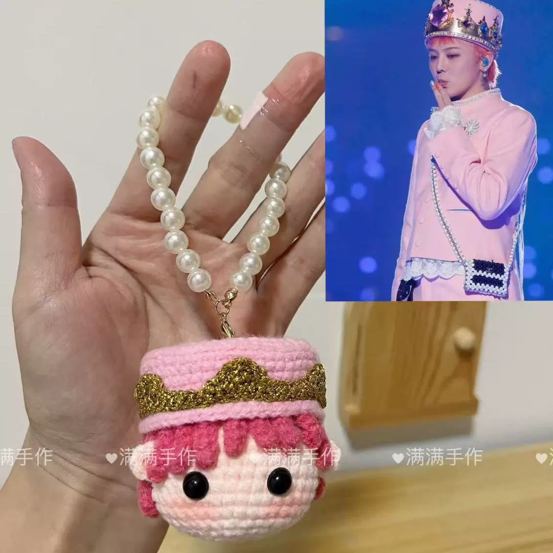 Quan Zhilong GD розовый материал для вязания крючком, сумка, подвеска, брелок, подарок, популярная шапка Quan Zhilong, другие товары.