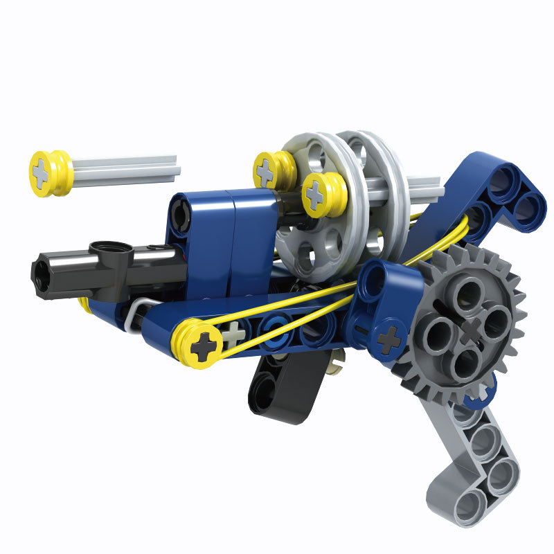 Revolver Educational Building Blocks Children's Puzzle Assembly Pistol Toy Wholesale Can Fire Machine Gun Boys' Gift
