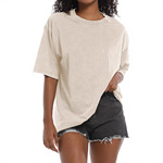 潮牌水洗做旧宽松棉质短袖夏季重磅嘻哈美式复古情侣纯棉T恤定制