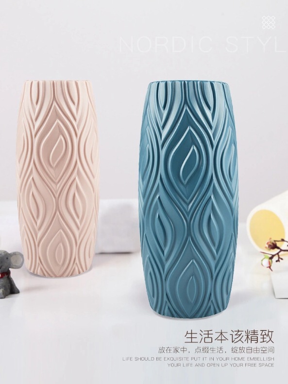 落下防止プラスチック花瓶ドライフラワーフラワーアレンジメント水耕栽培プラスチック花瓶リビングルームクリエイティブ小さな新鮮な装飾品フラワーアレンジメント装飾|undefined