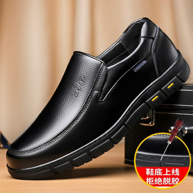 Casual leather keep warm shoes