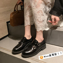 英伦风复古精致雕花巴洛克单鞋孟克皮鞋女乐福鞋2025春季新款