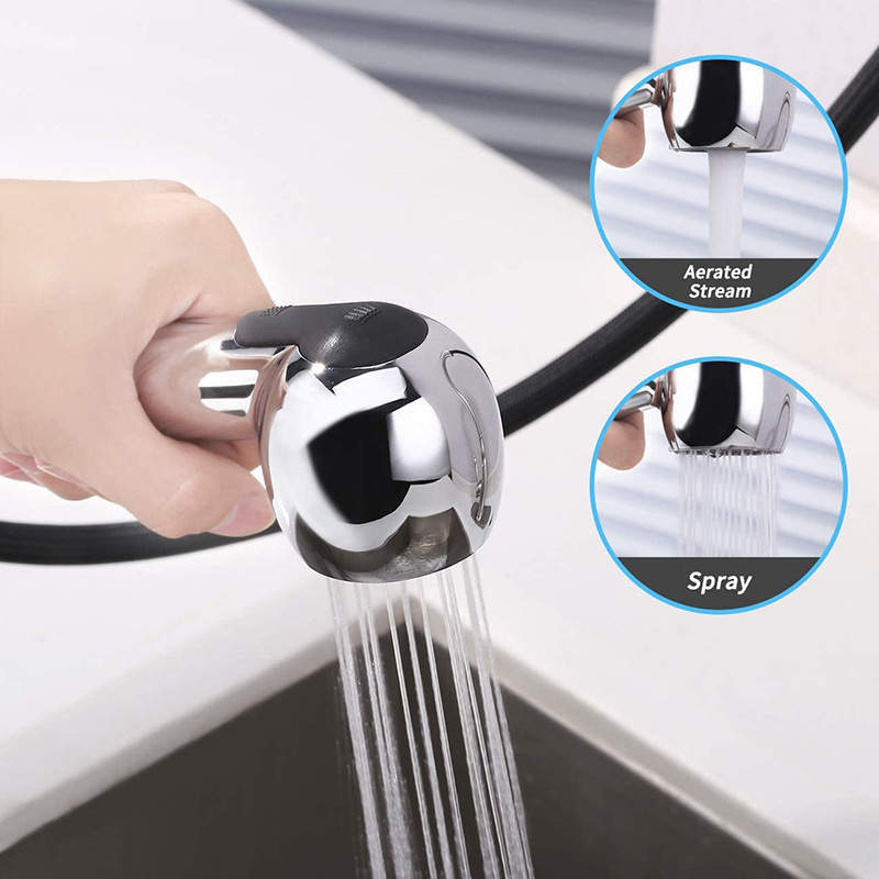 Cross-border pipe faucet shower head, kitchen sink, pull-out faucet, splash-proof shower head, factory wholesale pull-out head undefined