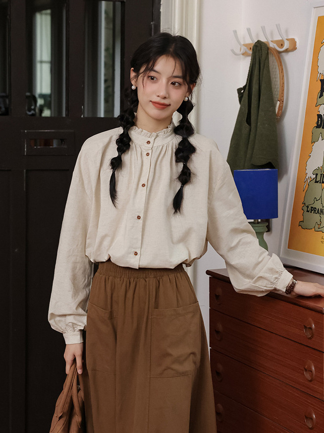 Japanese retro spring design shirt