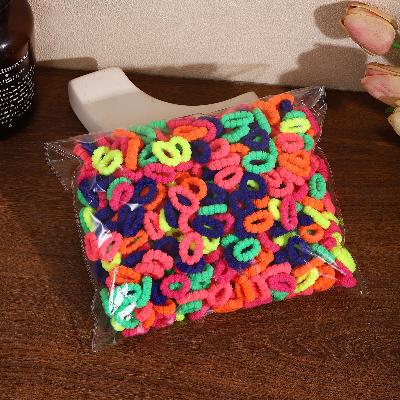 Color fluorescente de flores 500 bolsas opp