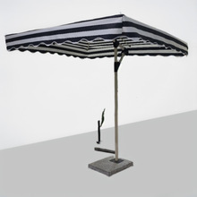 庭院伞手推条纹铝合金户外单边伞遮阳防晒可加印广告酒店沙滩印刷