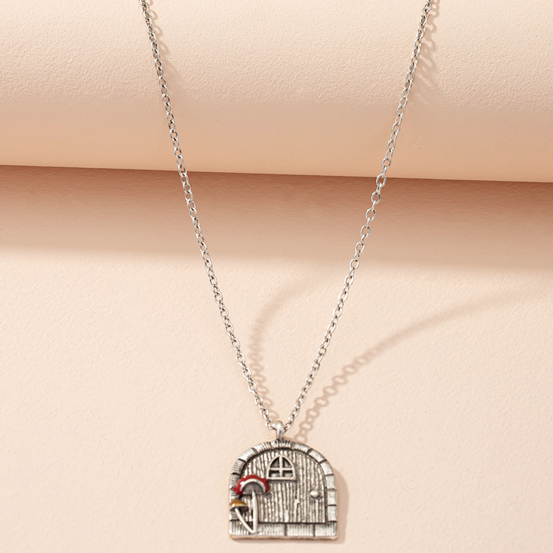 punk style key necklace design sense mushroom clavicle chain wholesale