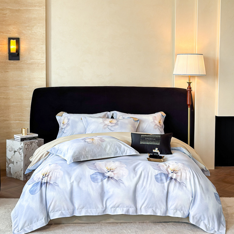 New Cotton Thickened 60-Count Satin Brushed Four-Piece Bedding Set, Warm Bedding, Manufacturer Wholesale, Dropshipping Available