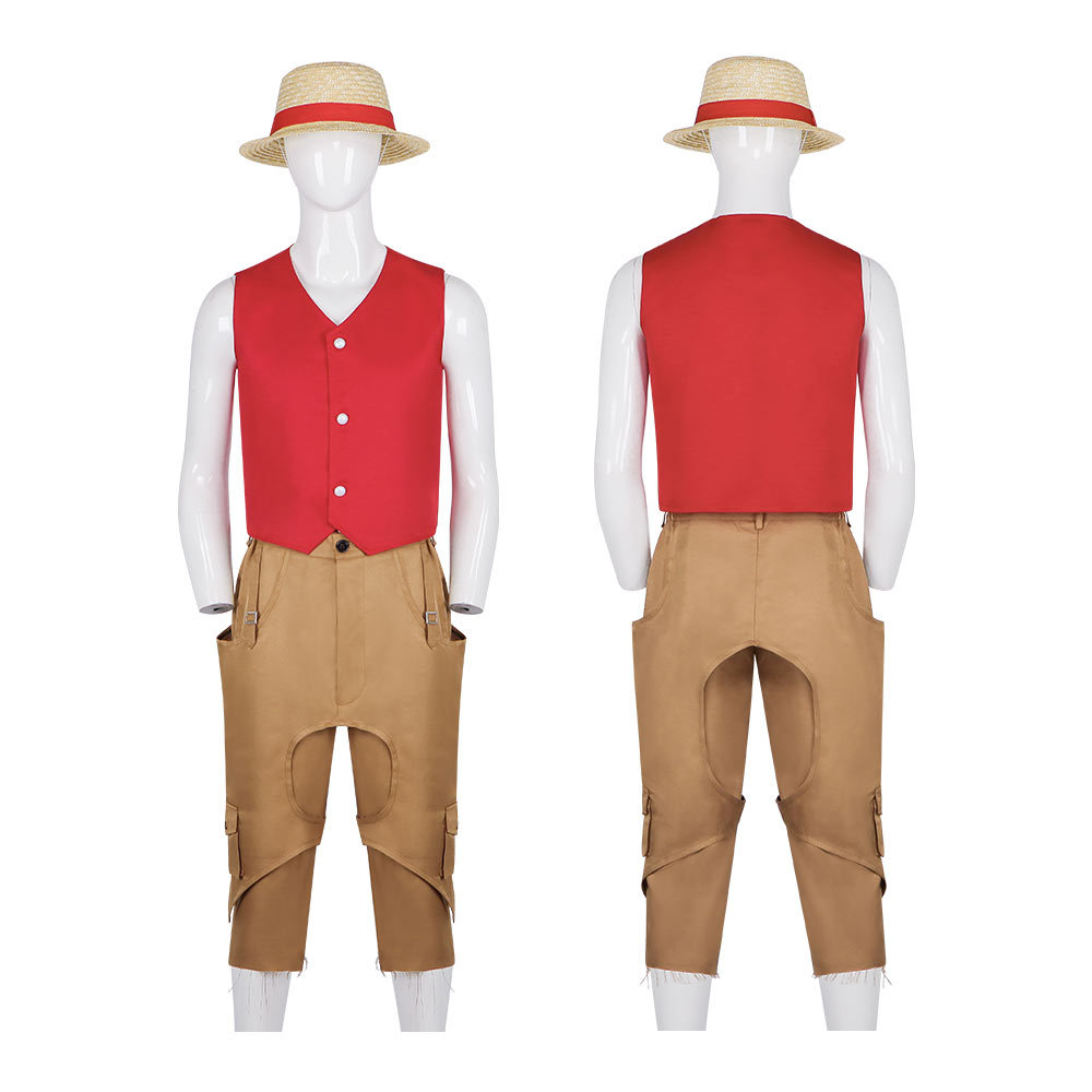 Rey del mar luffy vida real película traje de una pieza y el país cos traje Halloween Cosplay rendimiento