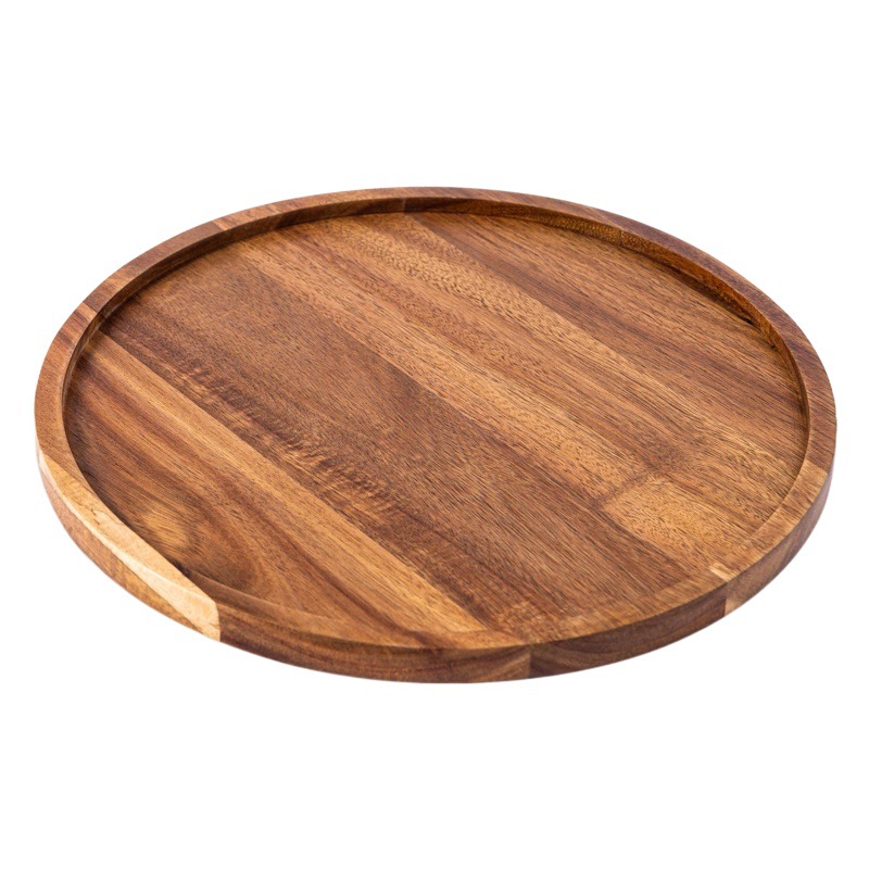 Bandeja rectangular de madera de acacia doméstica de estilo japonés portavasos de madera taza de agua taza de té placa Placa de almacenamiento bandeja de plato de cena