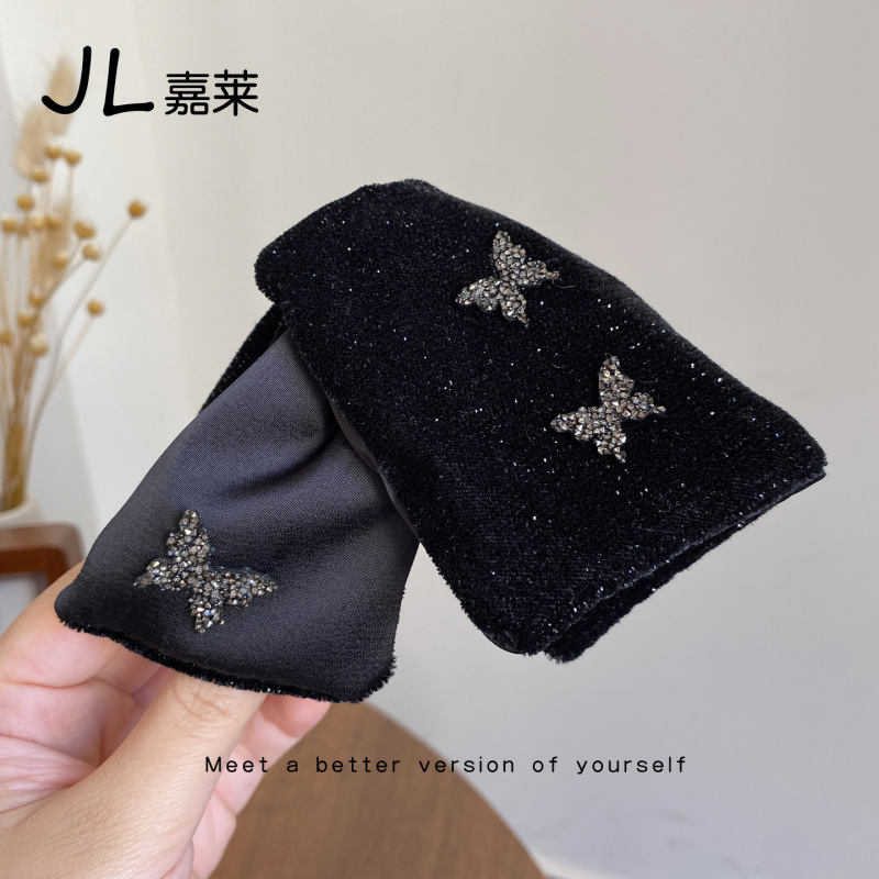 【蝶·雨】轻奢赫本风飘带发夹高级缎面蝴蝶结抓夹头饰发饰发卡|undefined