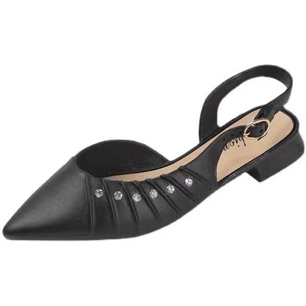 fashionable casual women's sandals pointed-toe low-cut flat